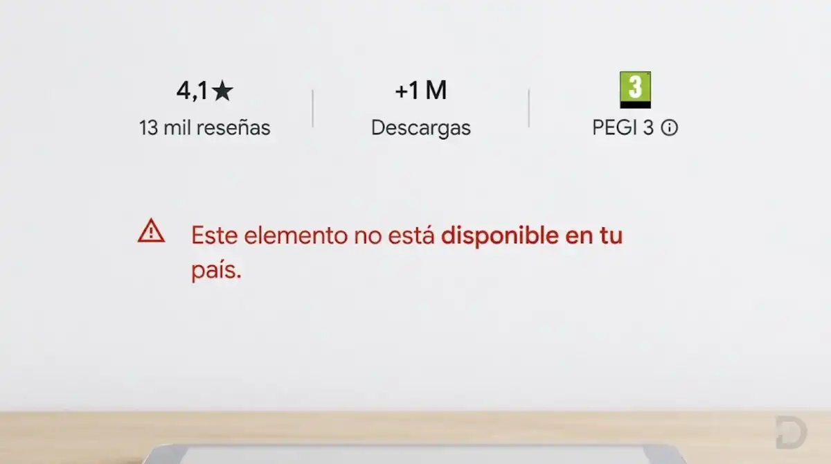 aplicaciones no disponibles en tu pais