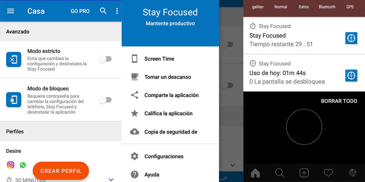 app stay focused para limitar el uso del movil