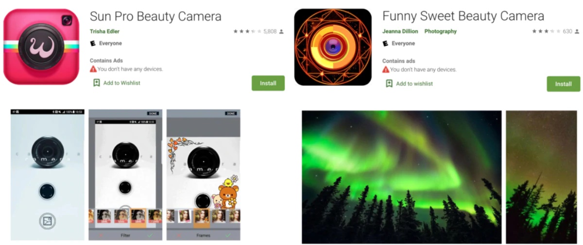 apps de camara maliciosas play store