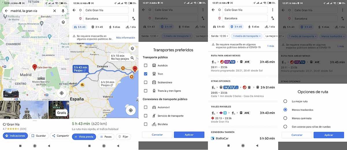 apps más fiables para calcular tus rutas en coche google maps