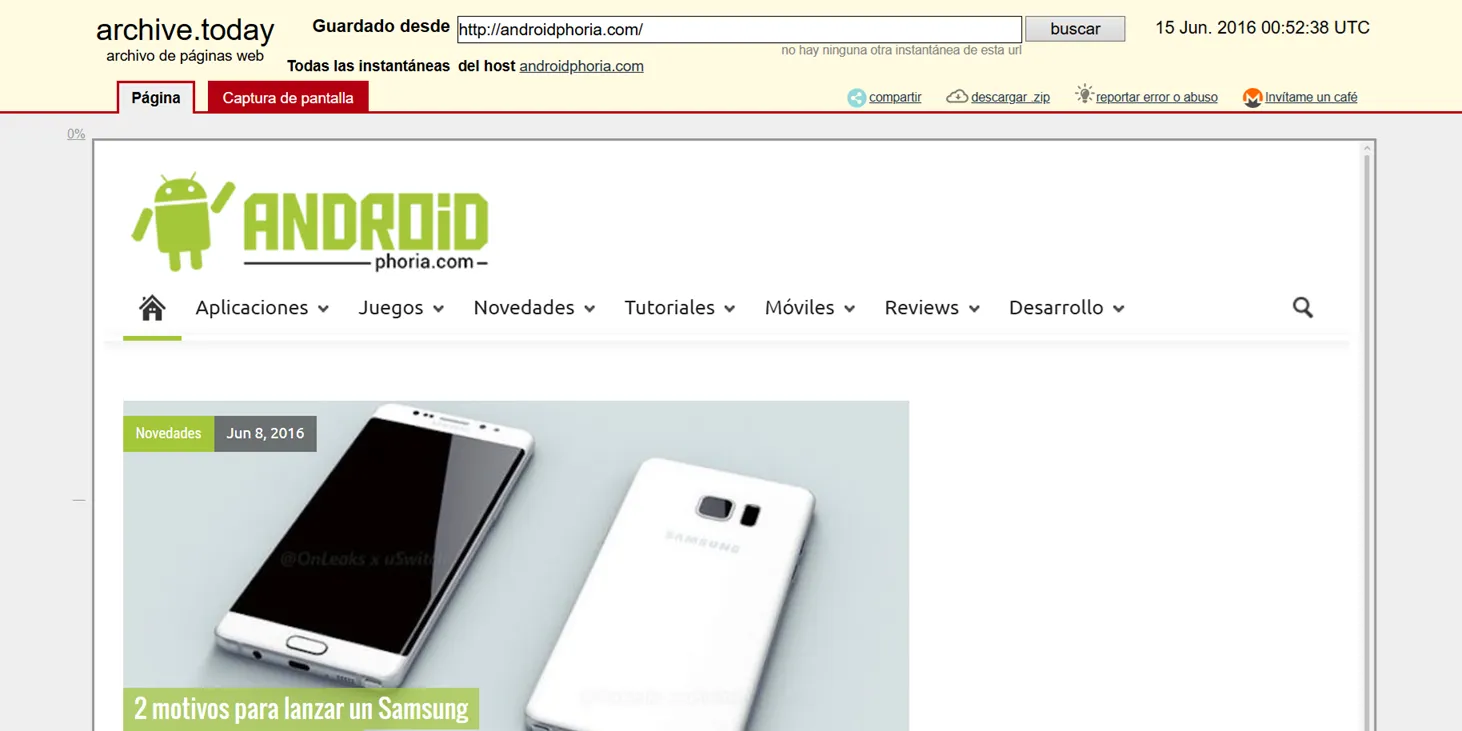 archive.is alternativa para ver paginas web viejas o borradas de internet