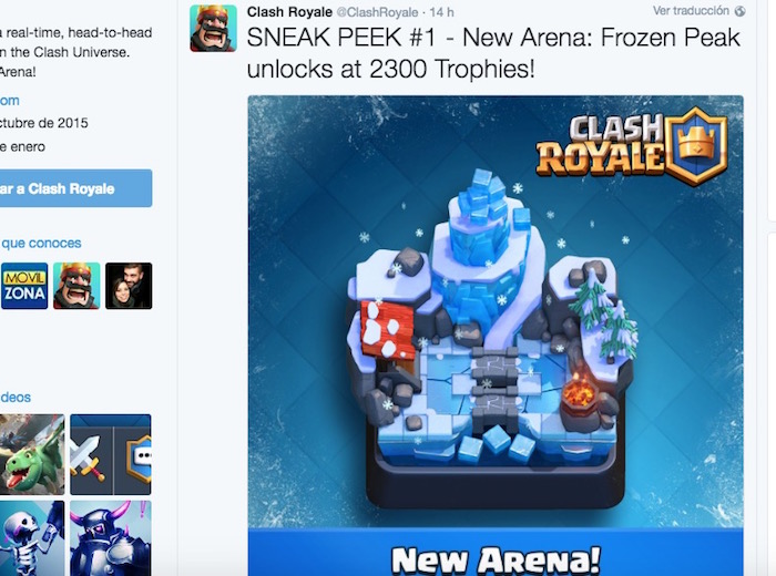 arena pico congelado clash royale