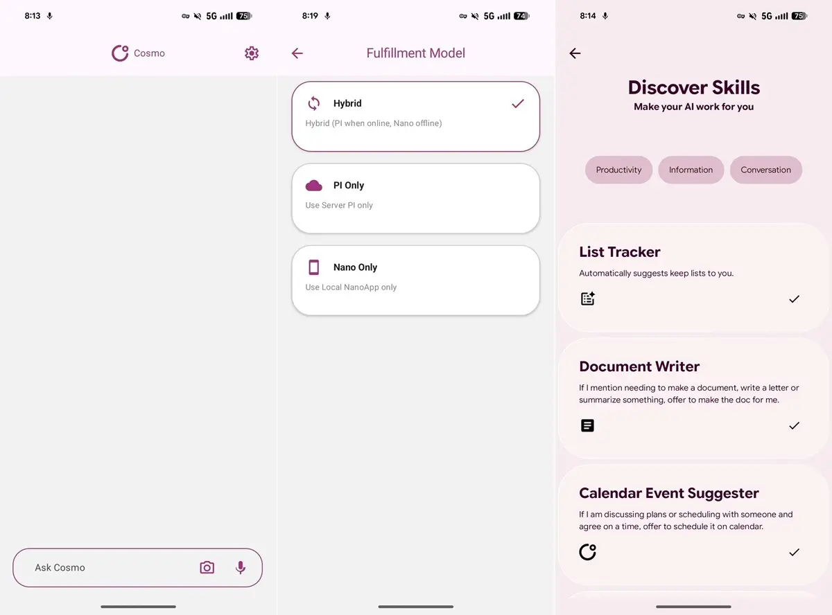 asi es COSMO el nuevo agente de IA local de Google para Android