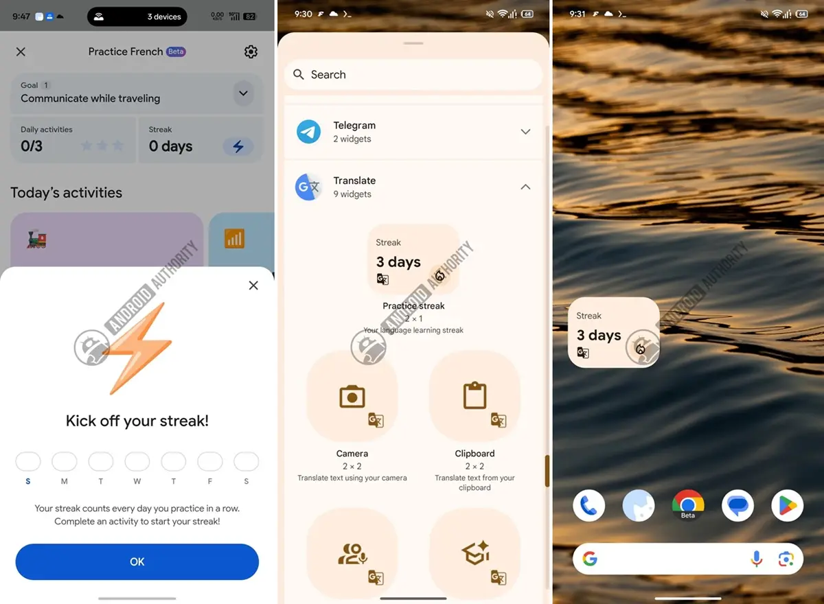 asi es el nuevo widget de racha de Google Translate estilo Duolingo.