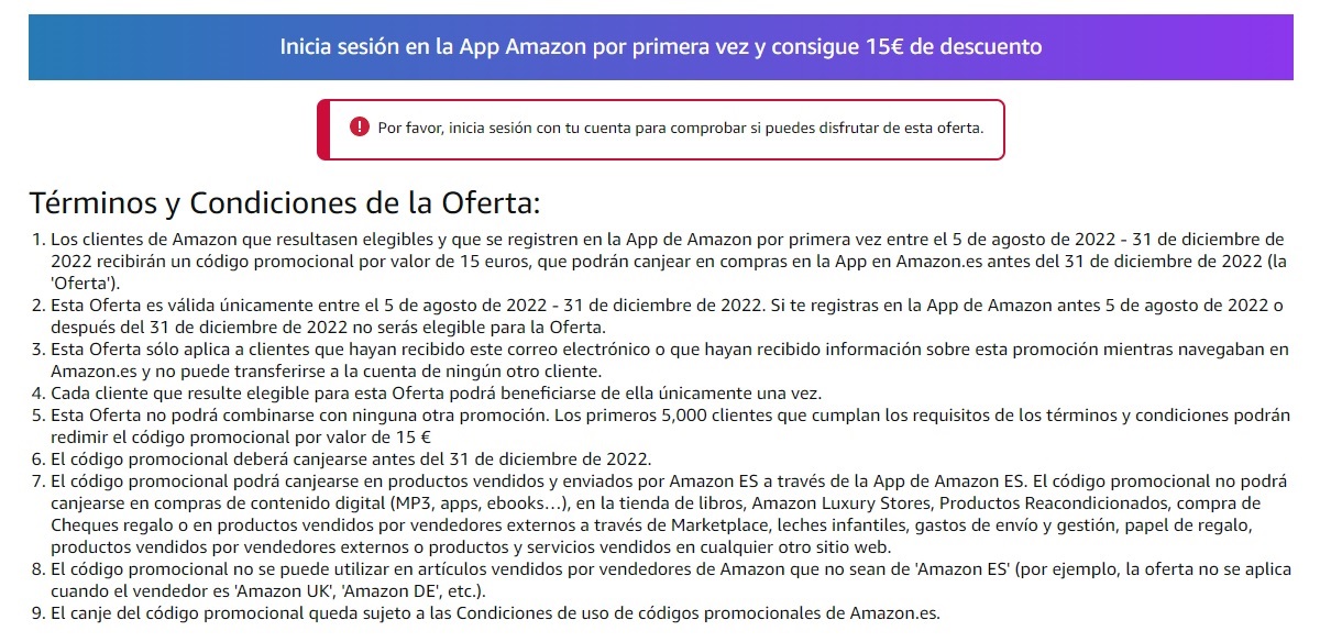 asi puedes llevarte 15 euros gratis en amazon con solo descargar una app