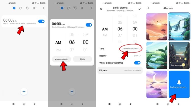 asi puedes poner una alarma que solo vibre en un Xiaomi