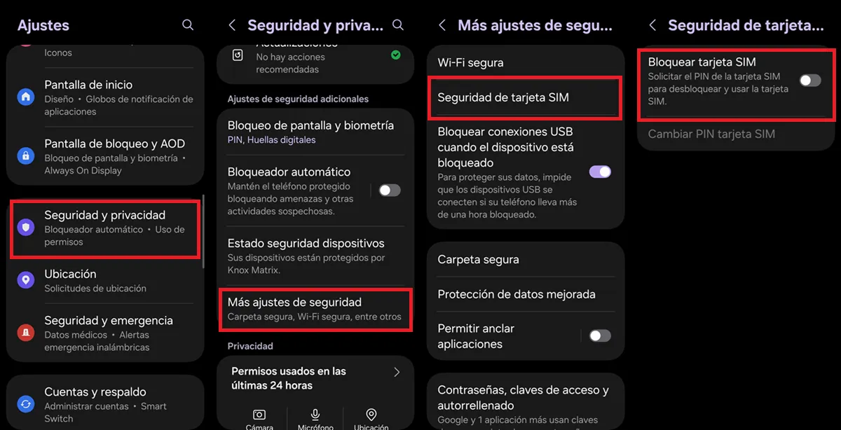 bloquear sim en samsung