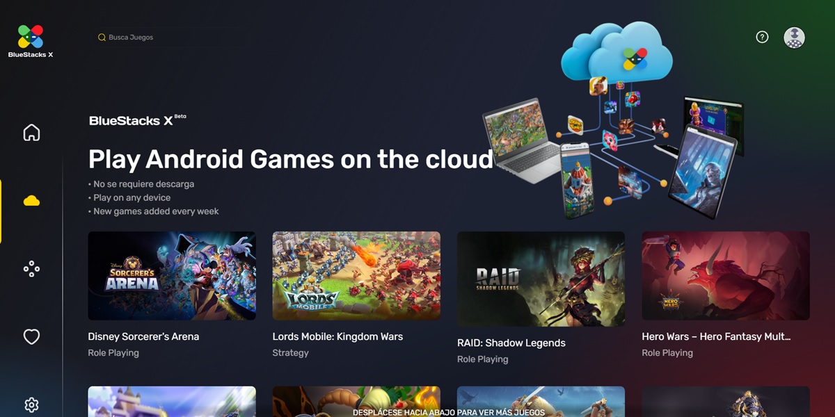 bluestacks x juegos en la nube