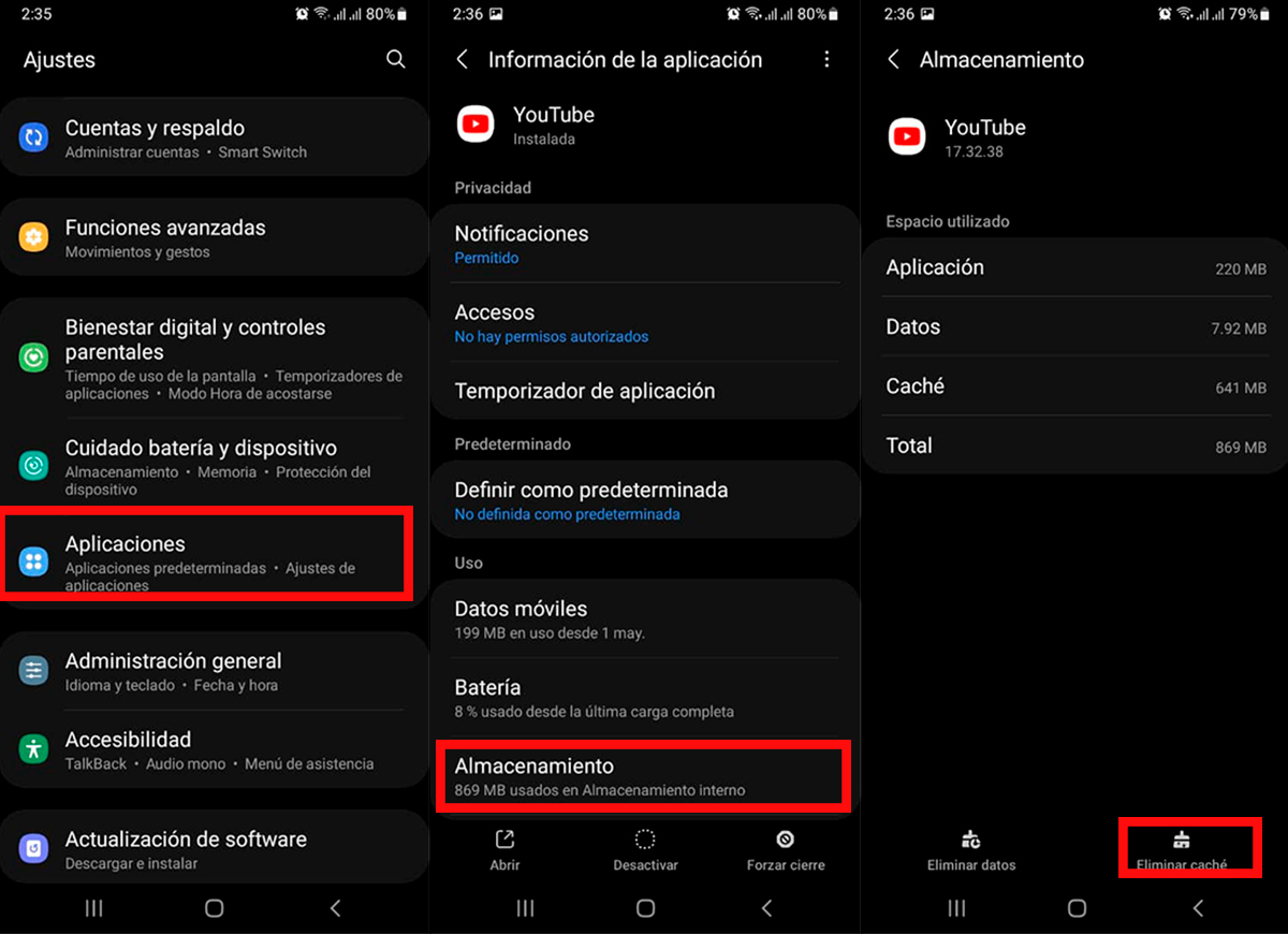 Cómo borrar la caché de YouTube en Android y PC