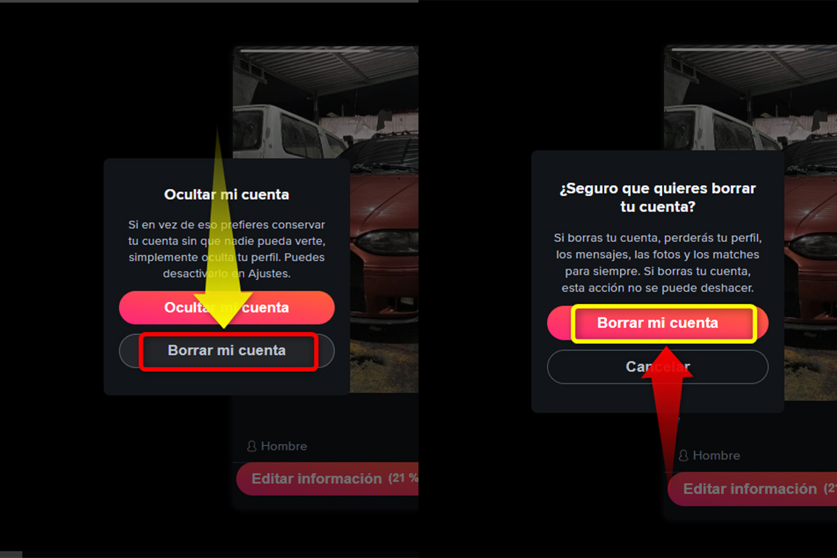 Confirma la acción con el último paso