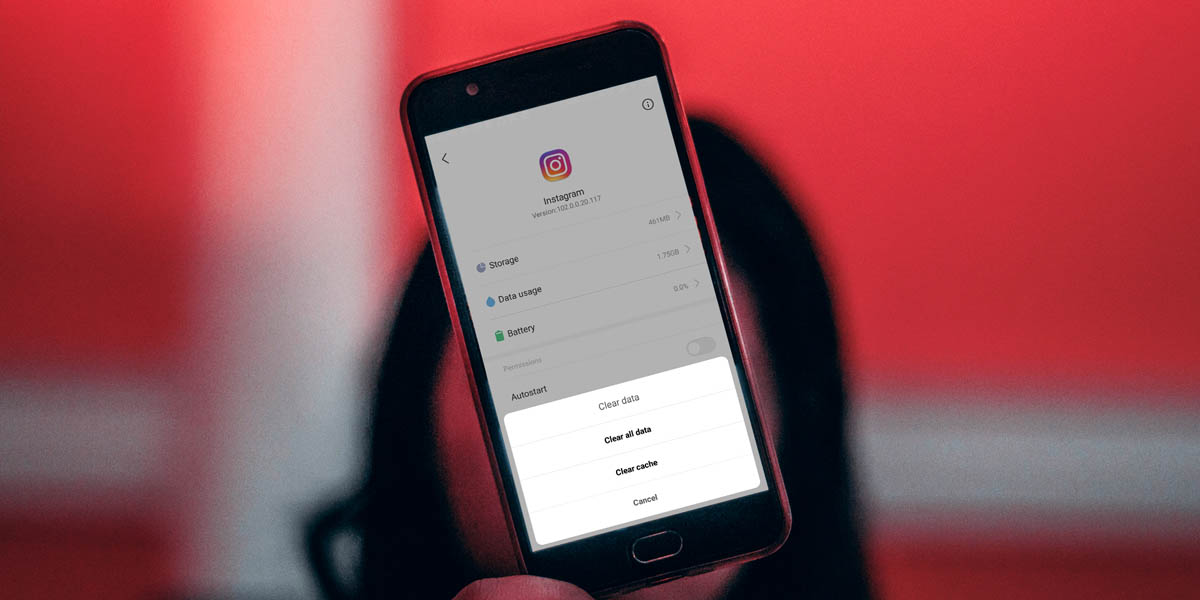 borrar datos instagram