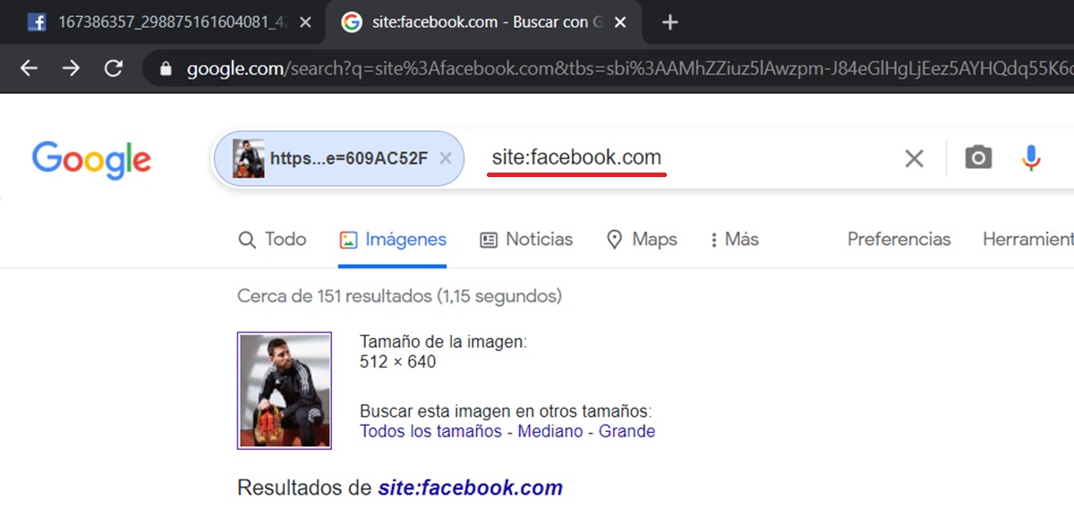 buscar por google imagen de facebook