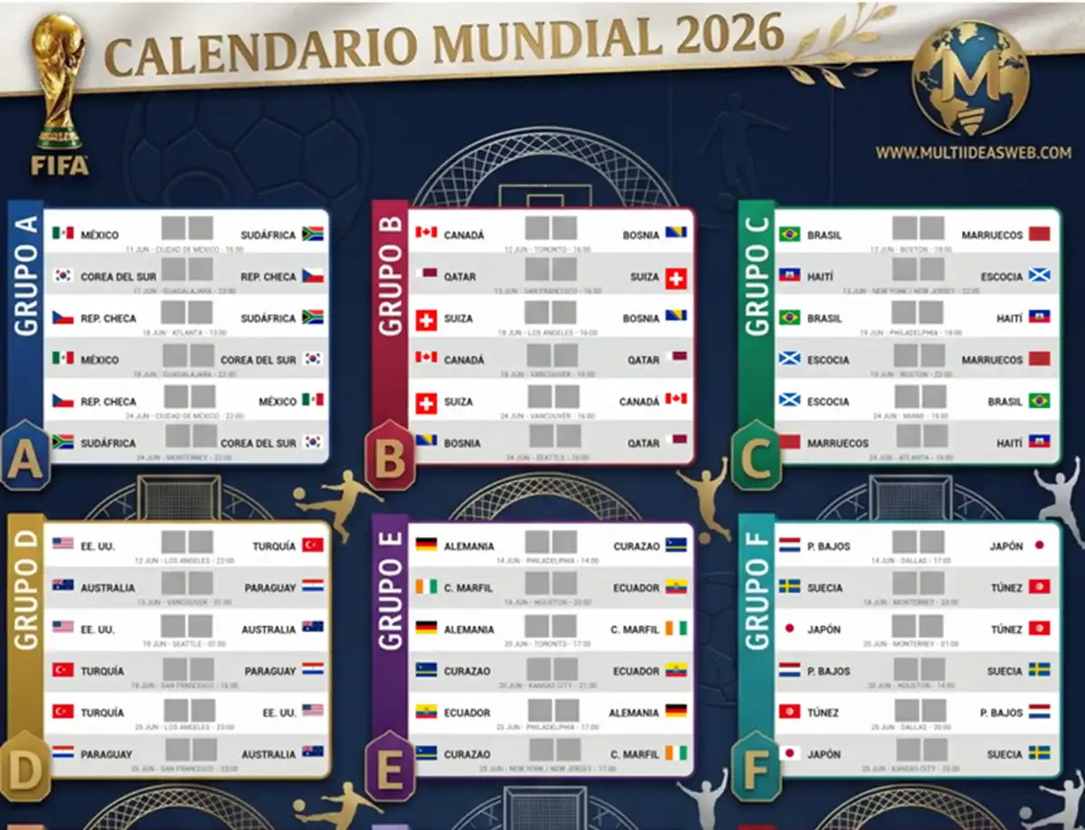 calendario para imprimir y llenar del mundial 2026