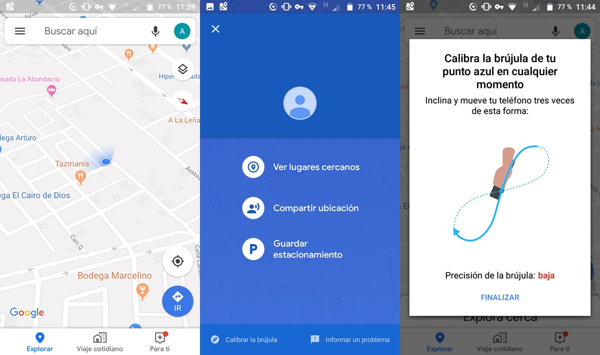 calibrar brujula de android en google maps