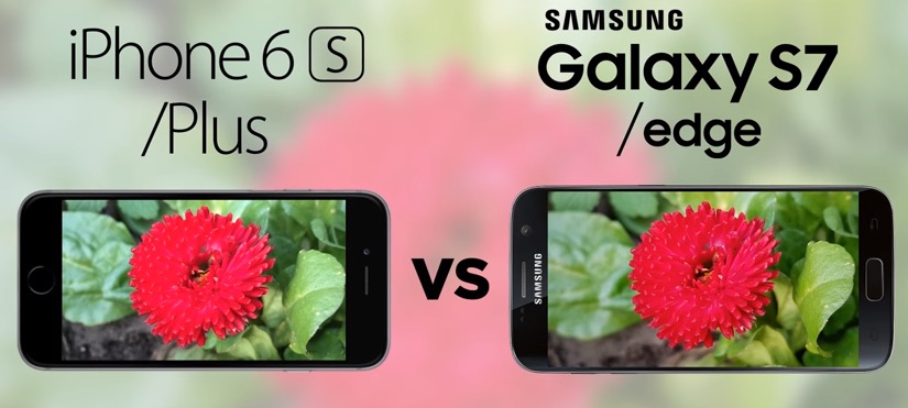 camara galaxy s7 vs iphone 6s