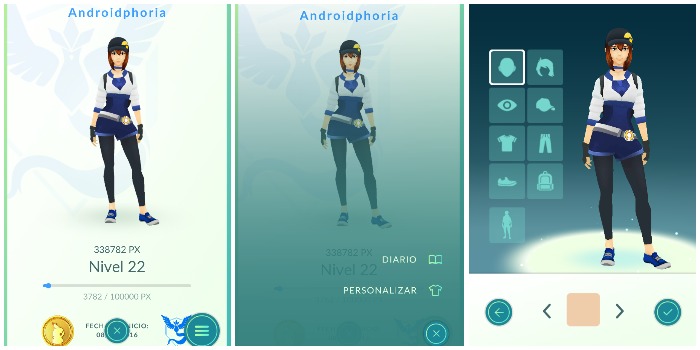 cambiar avatar pokemon go