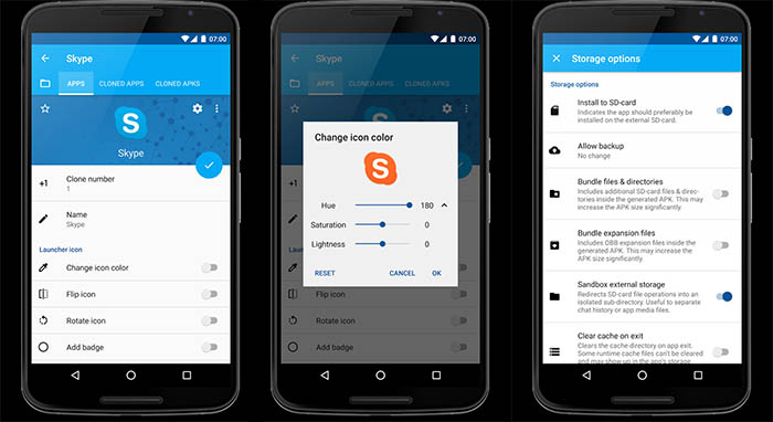 capturas de App Cloner