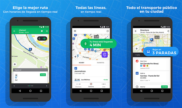 capturas de Moovit