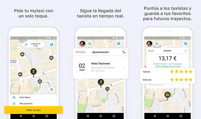 capturas de Mytaxi