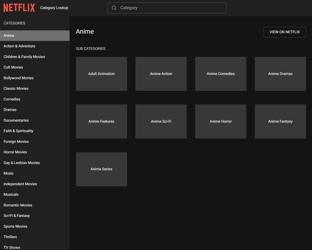 catalogo de peliculas series ocultas netflix
