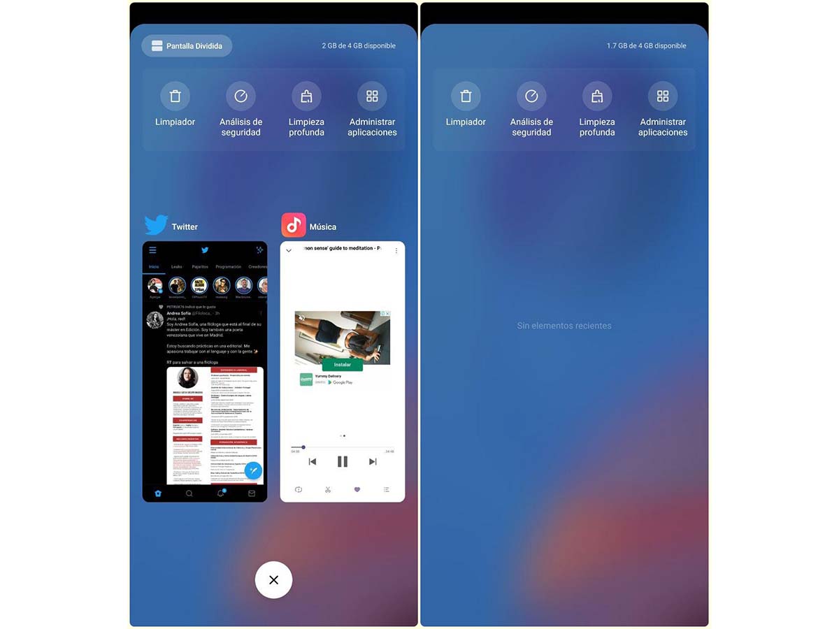 cerrar aplicaciones abiertas en segundo plano libera memoria ram miui xiaomi