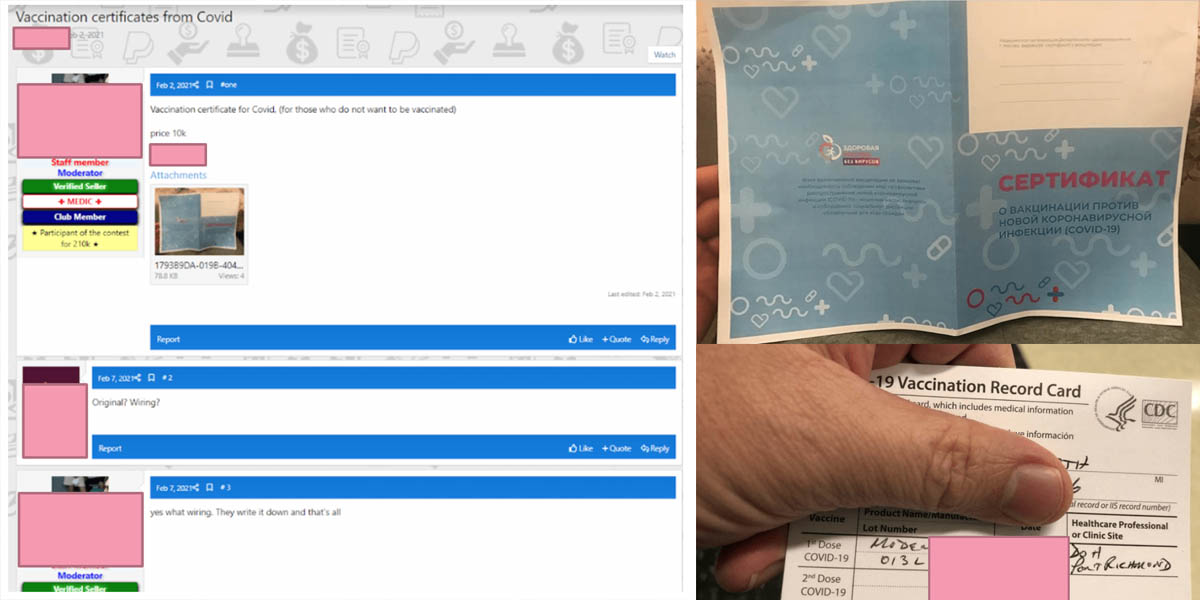 certificados covid piratas deep web