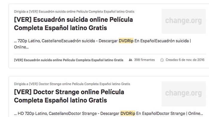 change org peliculas piratas