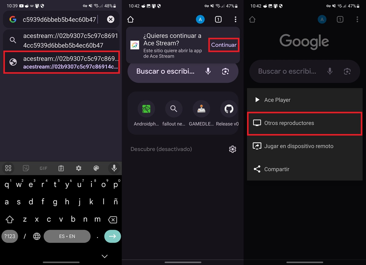 como abrir enlace de acestream en vlc para android