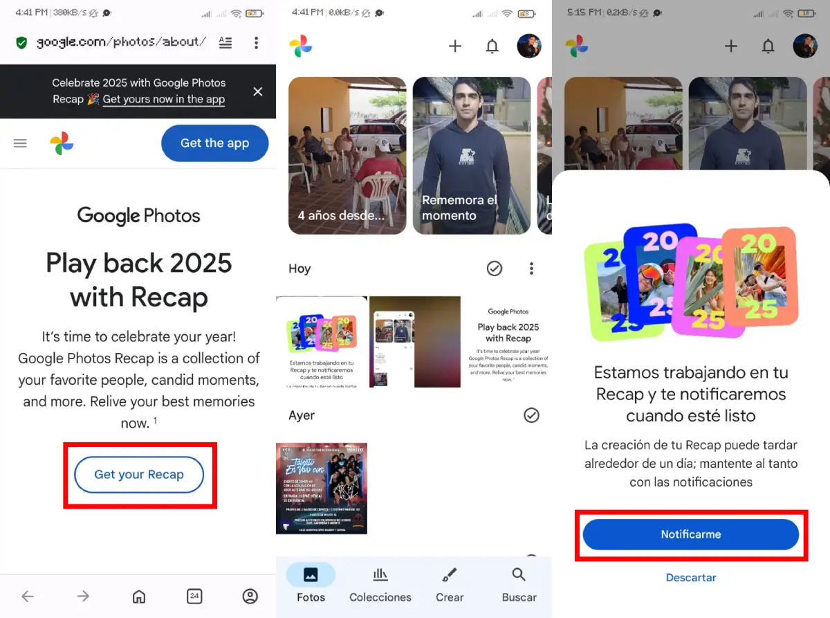 como acceder al recap
