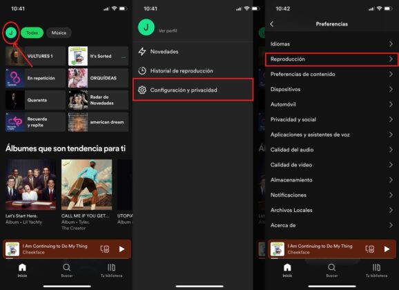 como acceder ecualizador en spotify para iphone