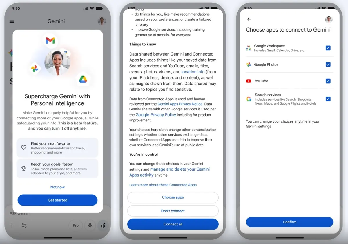 como activar Inteligencia Personal en Gemini Google
