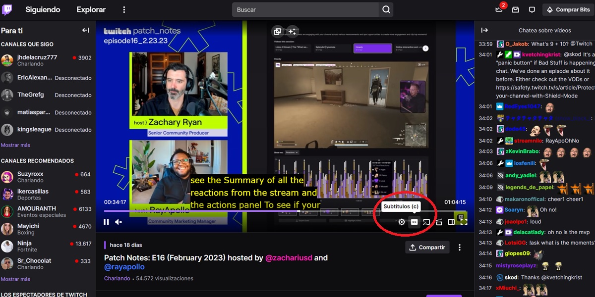 como activar subtitulos automaticos en chrome para twitch 2