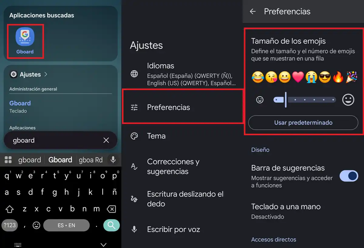 como aumentar tamano de emojis en teclado de google
