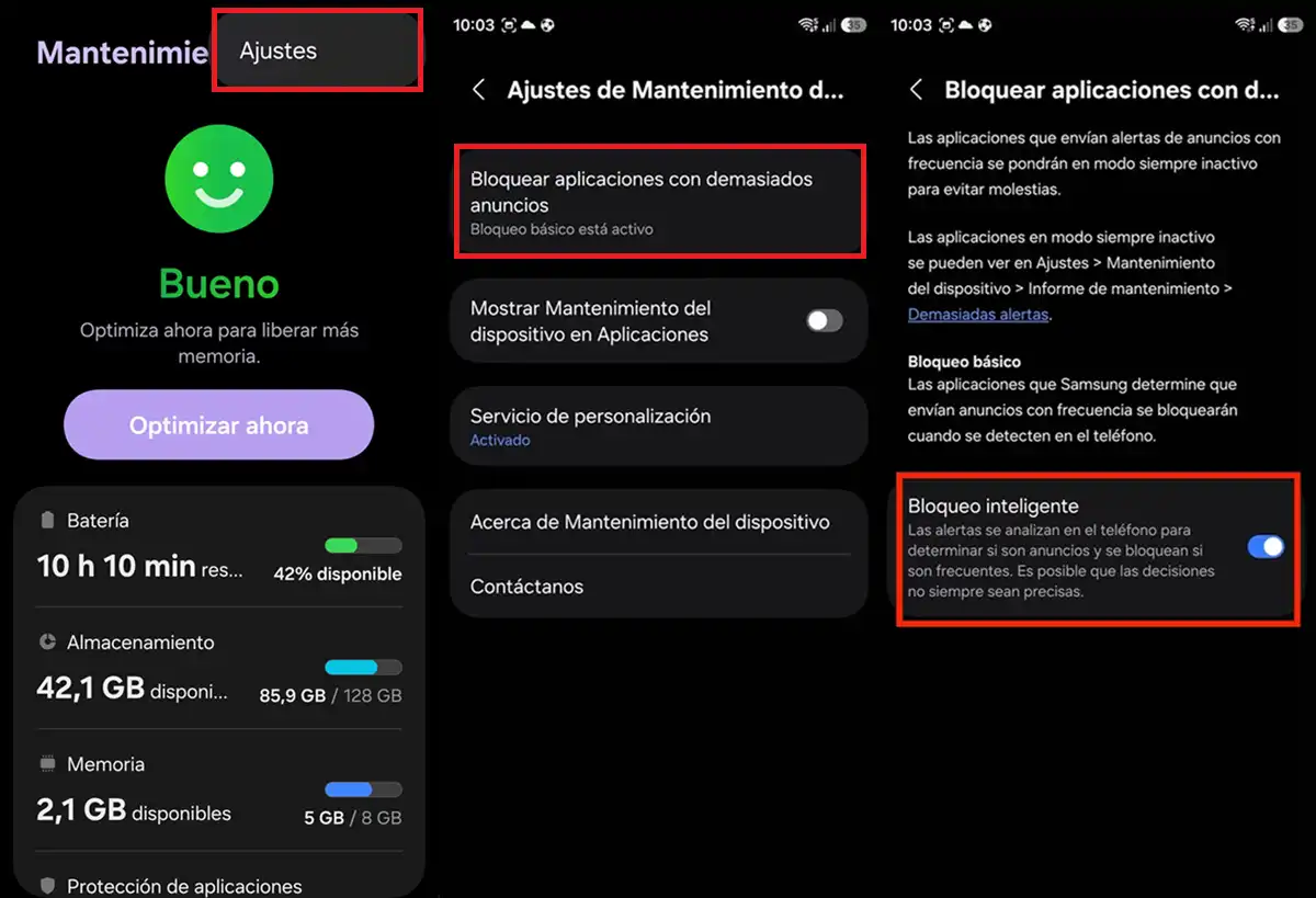 como bloquear automaticamente las apps con demasiados anuncios en samsung galaxy