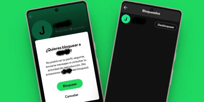 como bloquear desbloquear usuarios en spotify