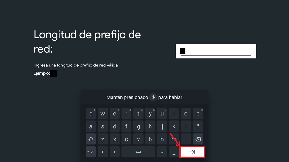 como cambiar dns en google tv o android tv - No cambies la longitud de prefijo de red