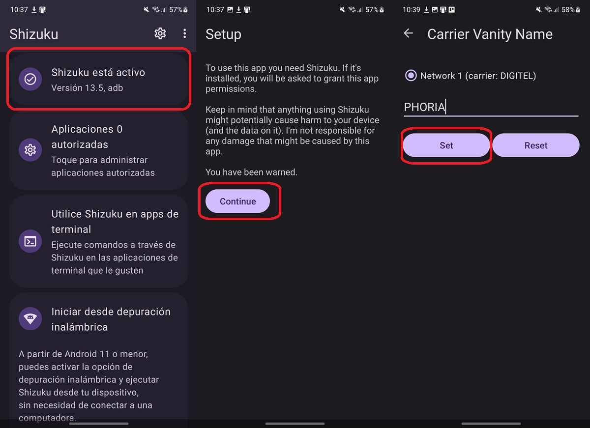 como cambiar el nombre de operador en Samsung Galaxy