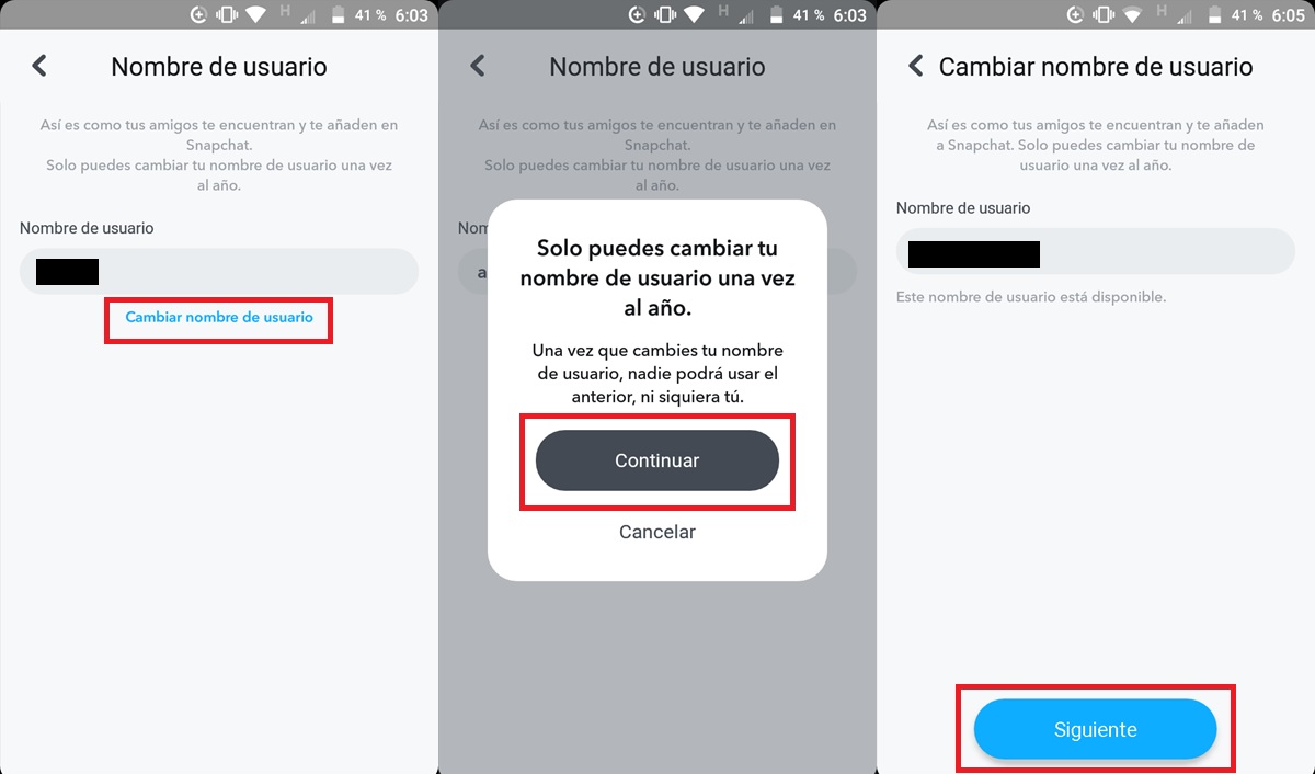 como cambiar el nombre de usuario en Snapchat 2