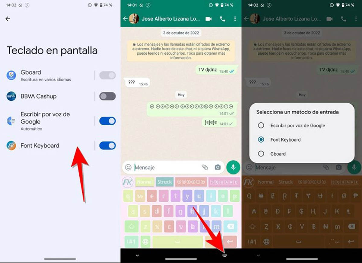 como cambiar la fuente en android