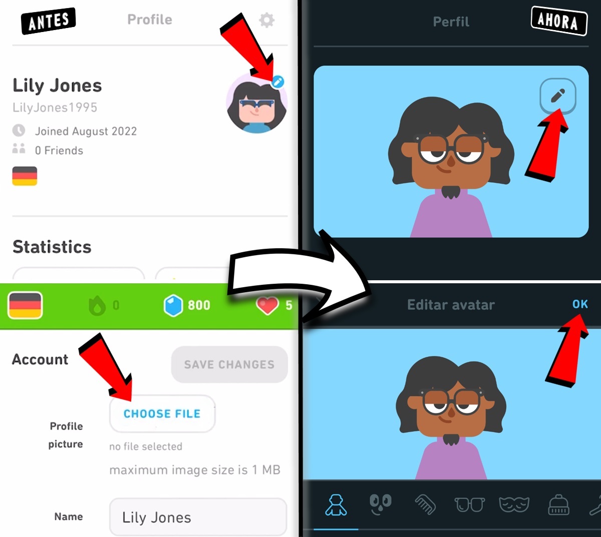 Cómo Cambiar Mi Avatar En Una Foto De Perfil En Duolingo 2024