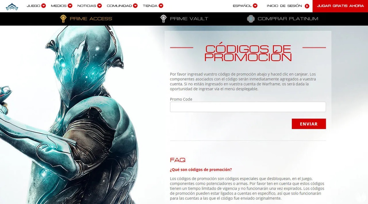 como canjear codigos gratis warframe para moviles