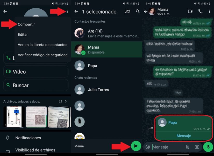 Cómo copiar el número de un contacto en WhatsApp