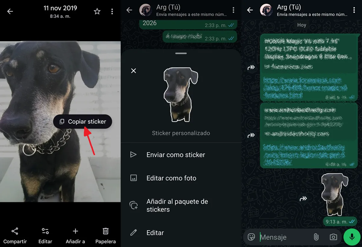 como crear stickers en google fotos