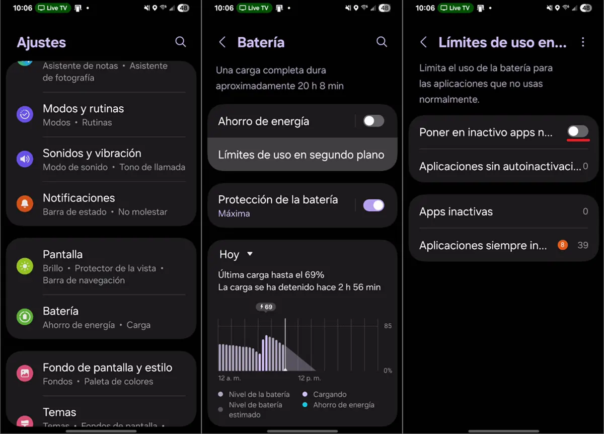 Cómo deshabilitar el límite de uso de la aplicación en segundo plano de Samsung