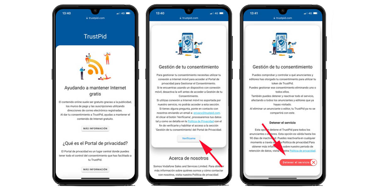 como desactivar trustpid españa movistar orange
