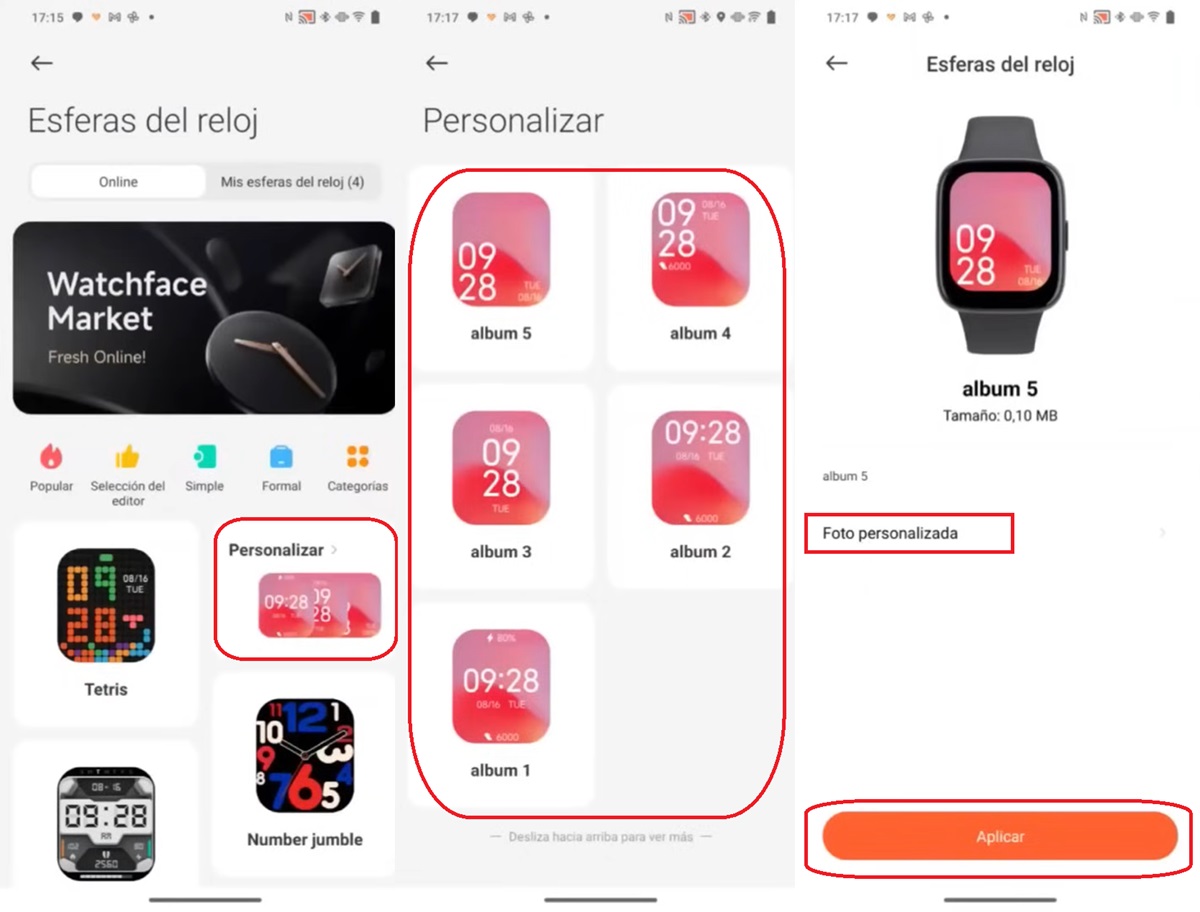 como descargar esferas personalizadas en redmi watch active 3