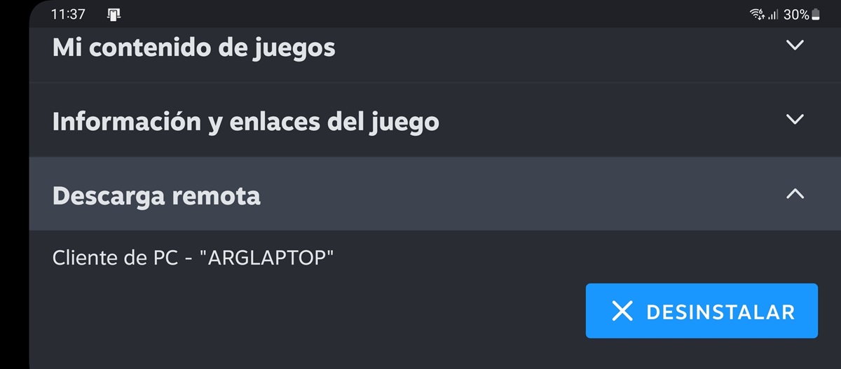 como desinstalar juegos de steam con el movil