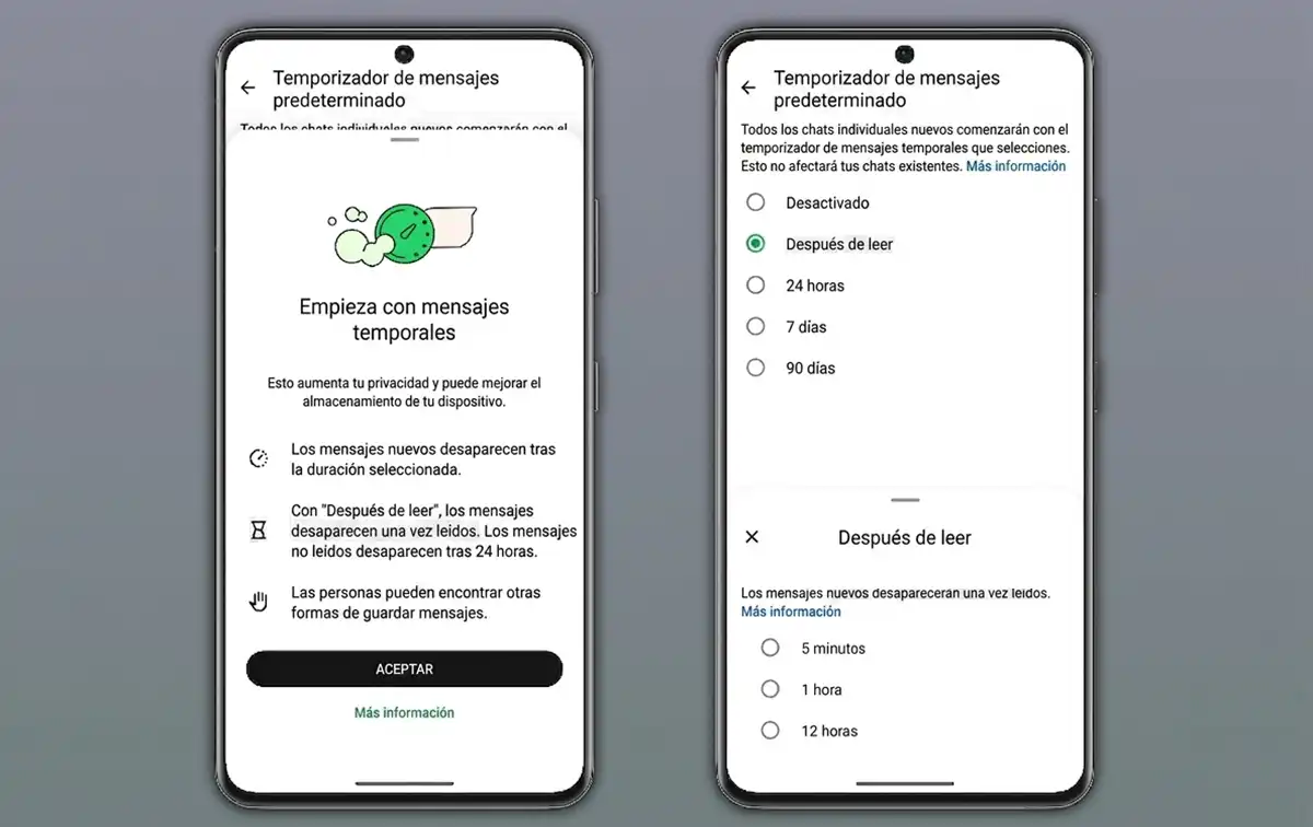 como funciona el borrado despues de leer de whatsapp