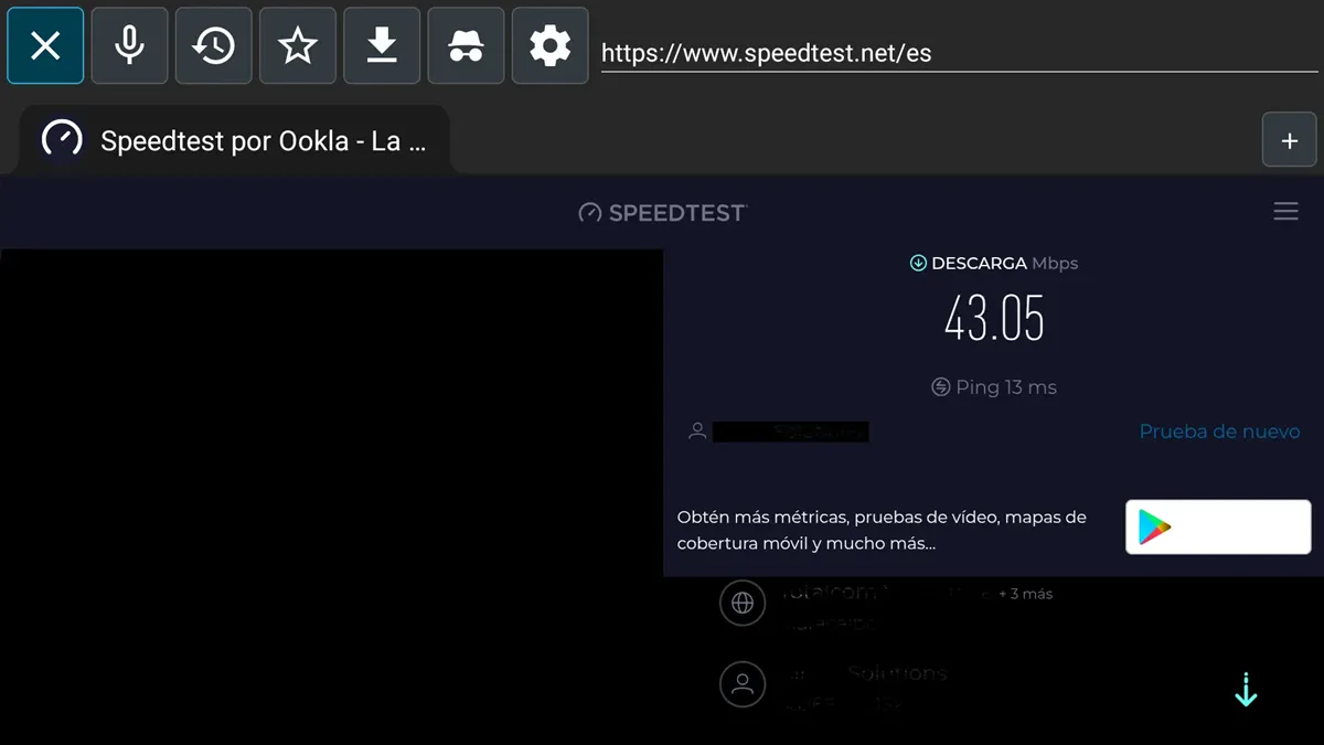 como hacer un speedtest en google tv