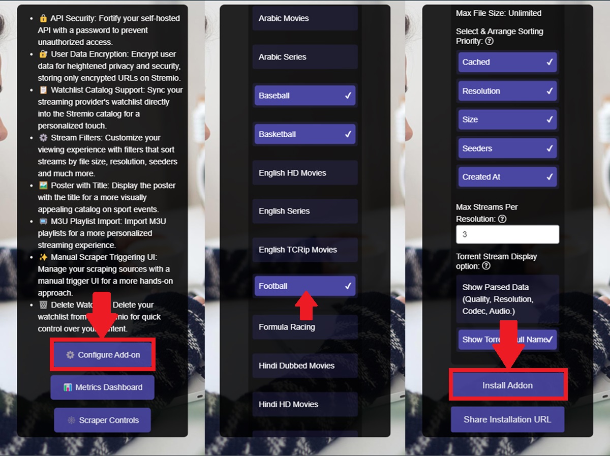 como instalar addon media fusion en stremio para ver deportes